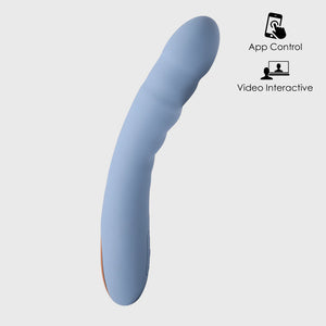 SVAKOM Ava Neo Thrusting Interactive Vibrator - Cornflower Blue (App, Video & Webcam Interactive Control)