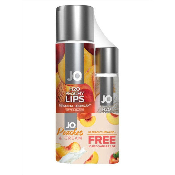 JO H2O Water-Based Lubricant - Peachy Lips (120ml) + Vanilla Cream (30ml)
