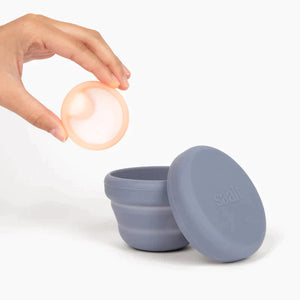 SAALT Compact Menstrual Cup or Disc Sanitiser - Slate Blue