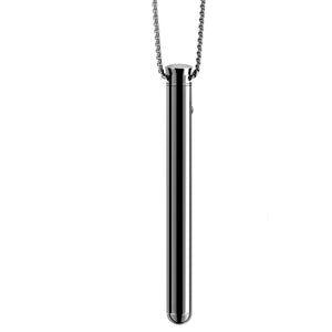LE WAND Chrome Vibrating Necklace - Black