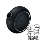 SATISFYER Pro To Go 3: Air Pulse Stimulator + Vibrator - Black