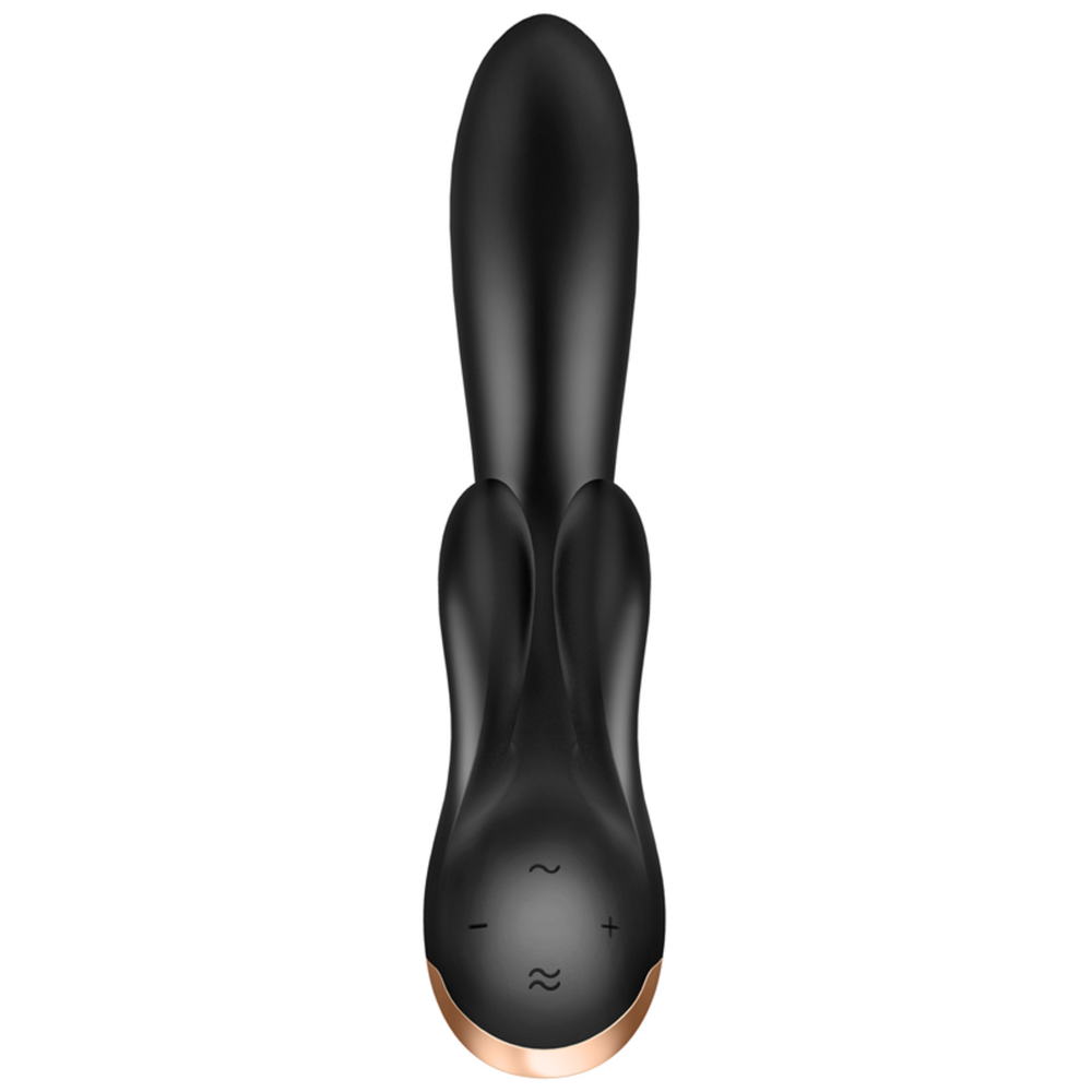 
            
                Load image into Gallery viewer, SATISFYER Double Flex Rabbit Vibrator (App Controlled) - Black
            
        