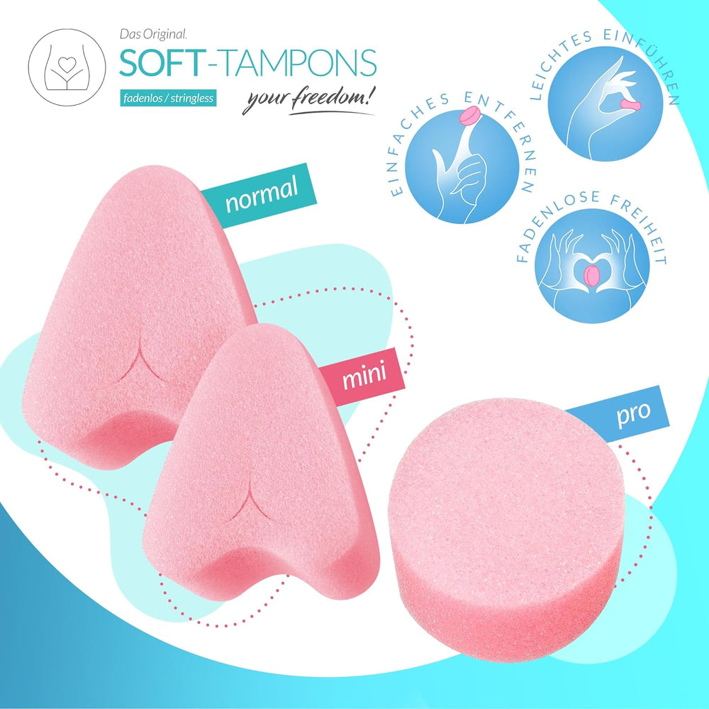 JOY DIVISION Soft Tampon Menstrual Sponges - Mini (50 Pack)