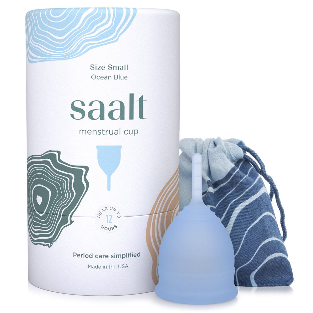 
            
                Load image into Gallery viewer, SAALT Menstrual Cup - Small Ocean Blue
            
        