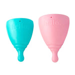 HELLO Menstrual Cup Double Box - S/M Blue + L Blush