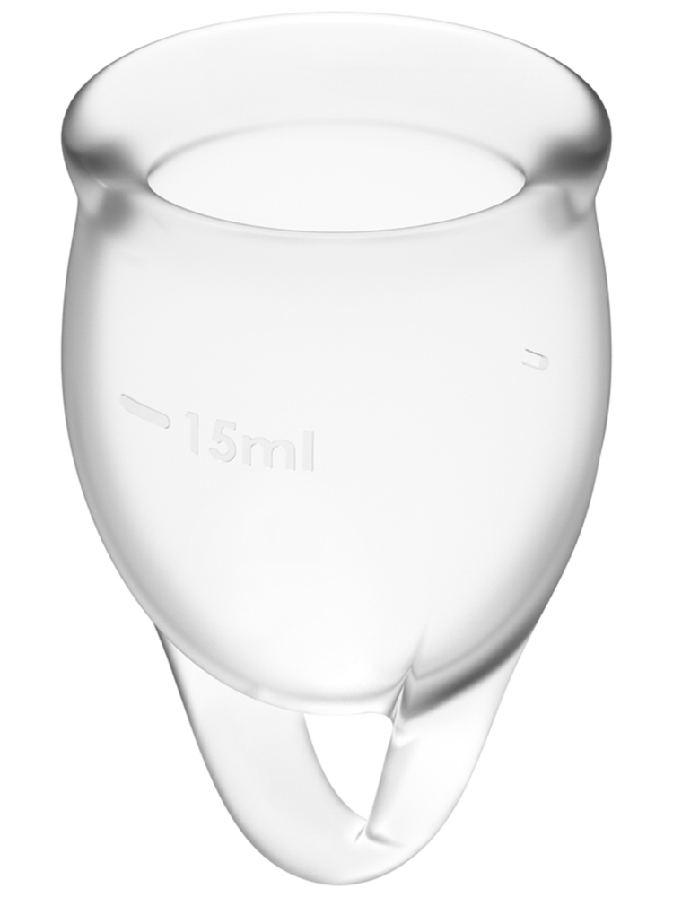 
            
                Load image into Gallery viewer, SATISFYER Menstrual Cup with Loop Stem - Clear (2 Pack)
            
        