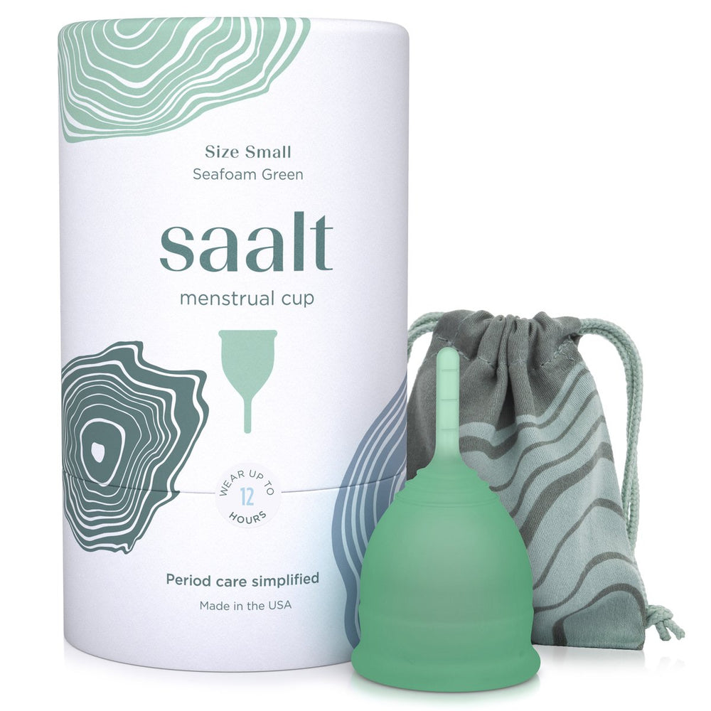 
            
                Load image into Gallery viewer, SAALT Menstrual Cup - Small Seafoam Green
            
        