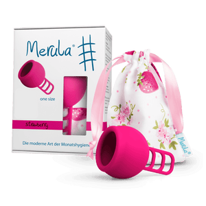 
            
                Load image into Gallery viewer, MERULA Menstrual Cup One Size - Strawberry (Pink)
            
        
